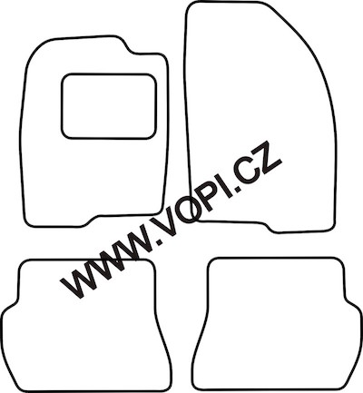 Přesné gumové koberce béžové / šedé Mazda 2 2003 - 2005